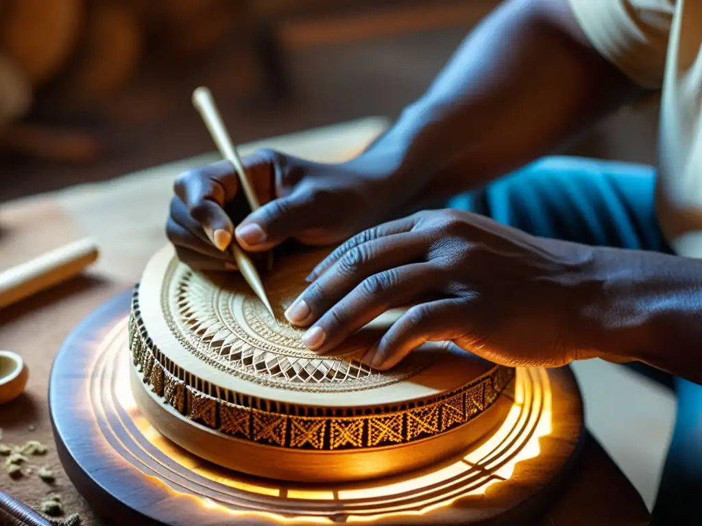 Un artesano experto conserva el charango de armadillo con dedicación y destreza, resaltando su significado cultural