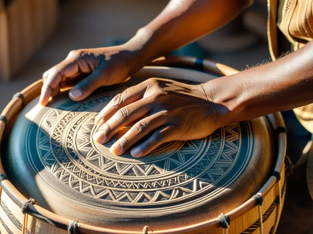 Un artesano experto construye con cuidado una caja vallenata tradicional, mostrando la rica historia y sonido de este instrumento