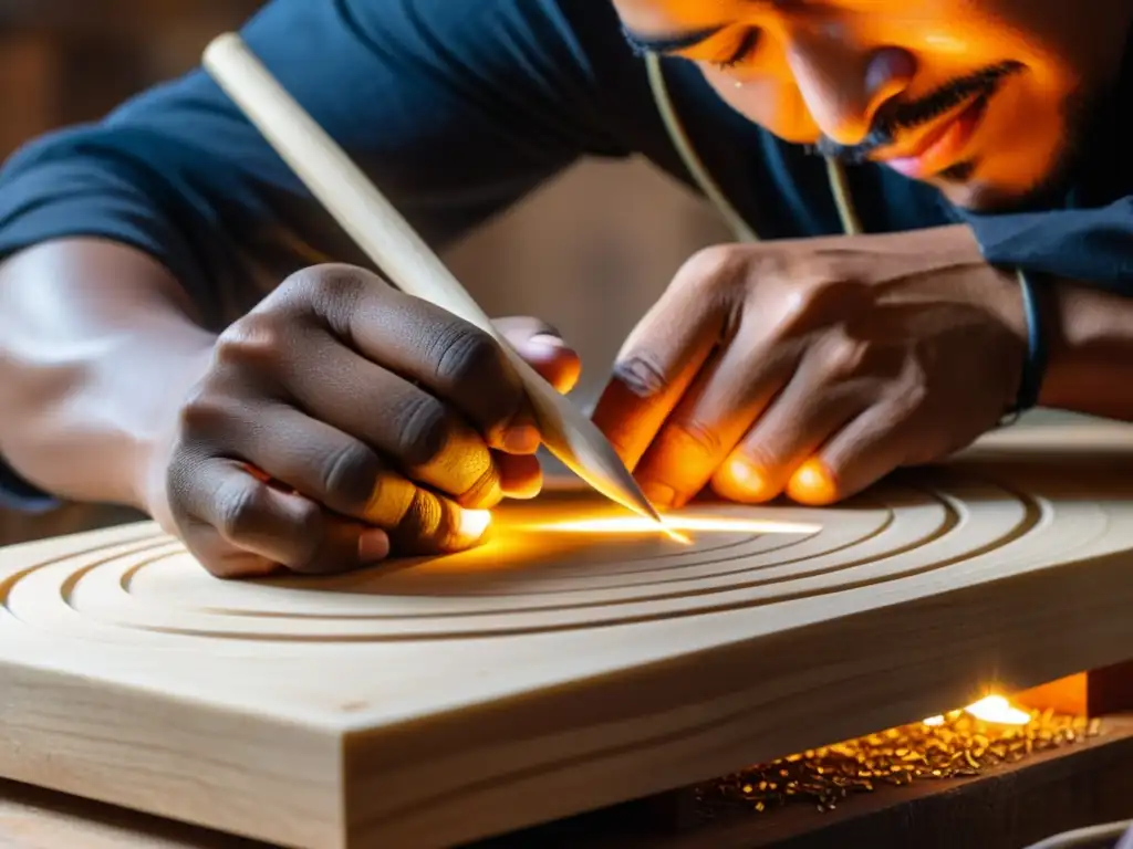 Un artesano experto crea con cuidado un tanbur kurdo, reflejando la historia y la construcción del sonido