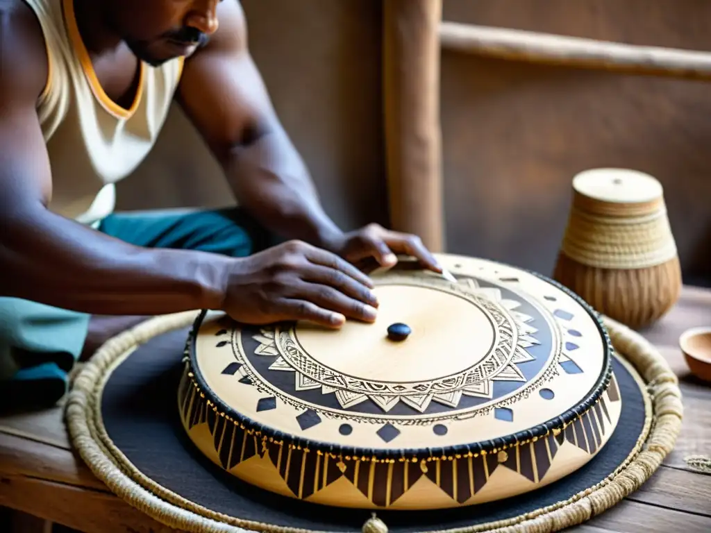 Un artesano experto moldea un hang drum a mano, mostrando la tradición y destreza en el proceso