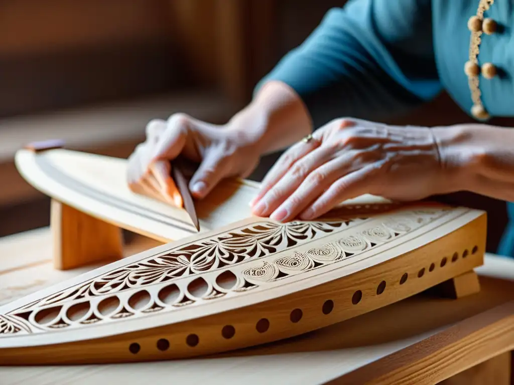 Artesano finlandés experto en la construcción del kantele, detallada artesanía y rica historia cultural