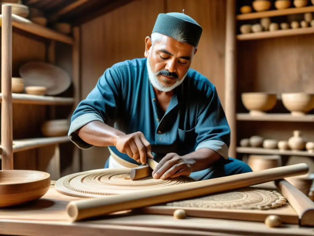 Un artesano kazajo experto crea con cuidado una Dombra tradicional, resaltando la historia, la construcción y el sonido de este icónico instrumento