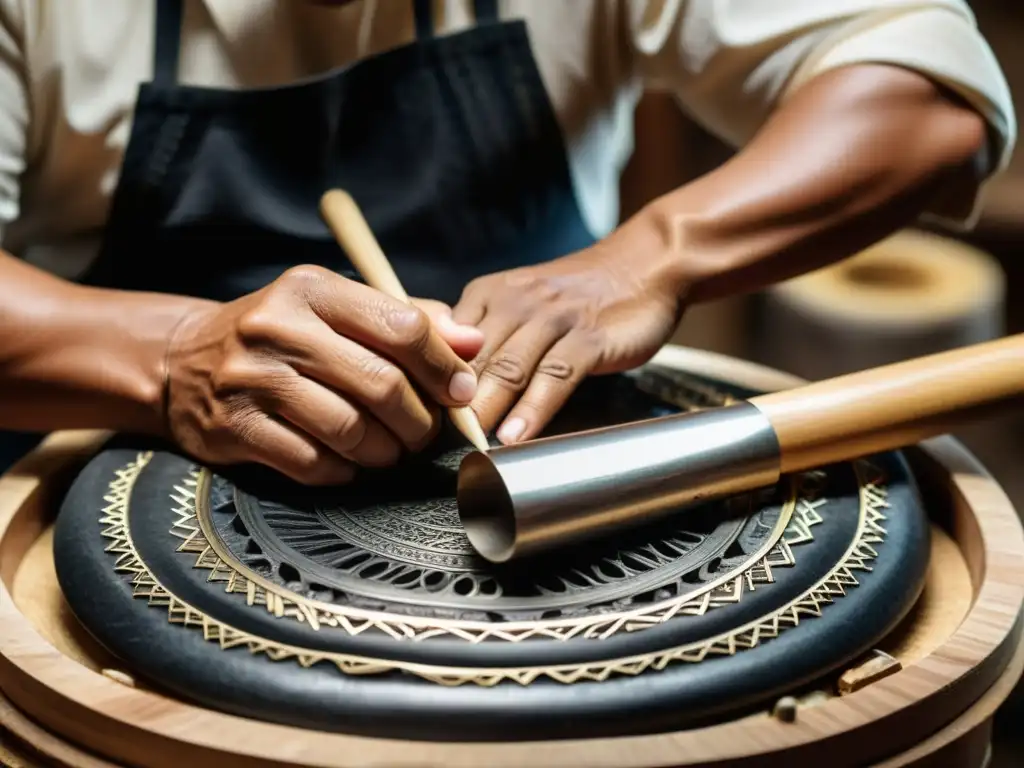 Un artesano mexicano experto construye con destreza un salterio tradicional, destacando la historia y el sonido de este instrumento cultural