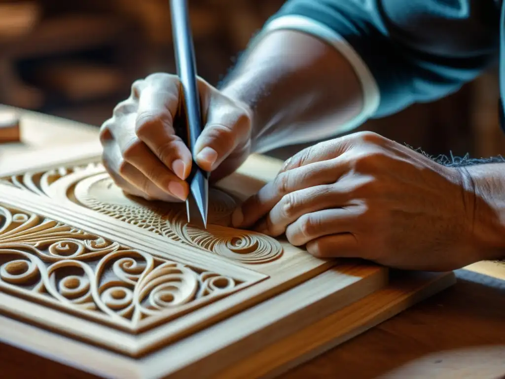 Un artesano talla con precisión las cuerdas de un Psalterio de Arco, mostrando la historia y la construcción de este instrumento musical histórico