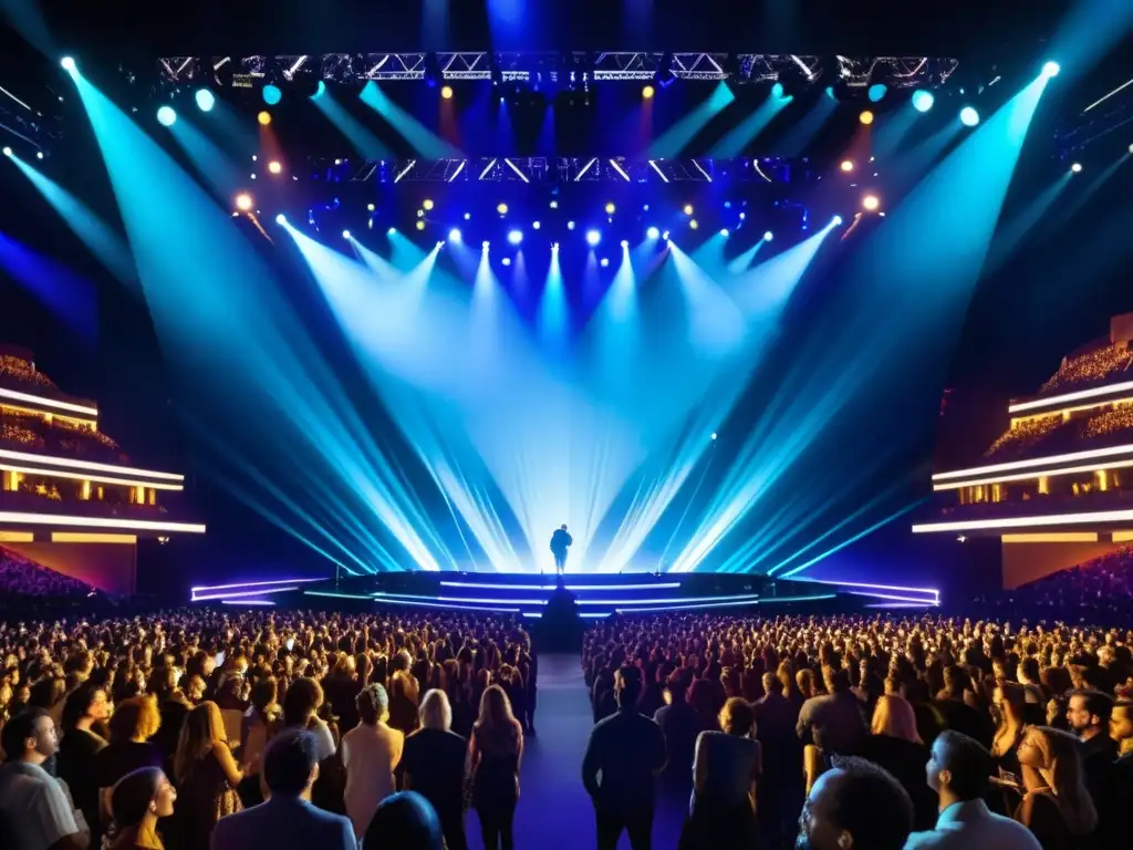 Concierto lleno de tecnología cambia presentaciones en vivo: escenario dinámico, luces avanzadas y público inmerso en la experiencia