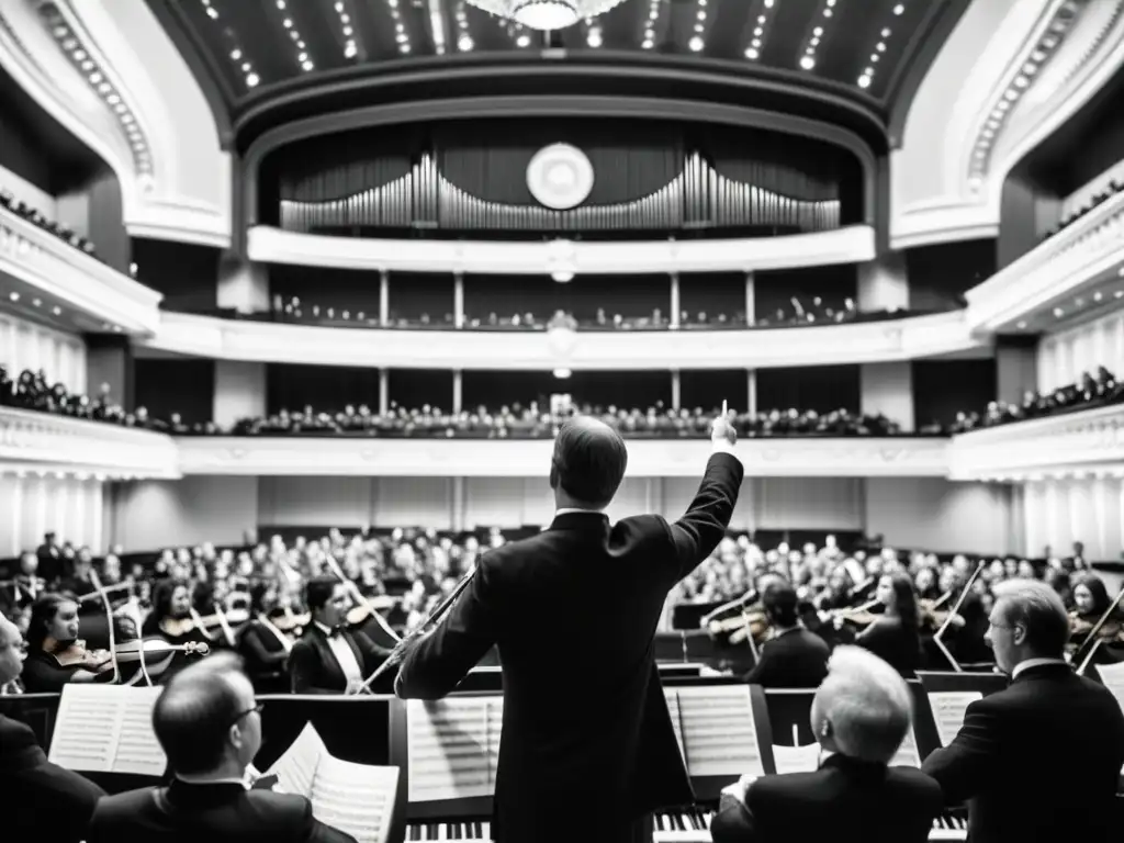 Concierto de orquesta histórica en majestuosa sala de conciertos