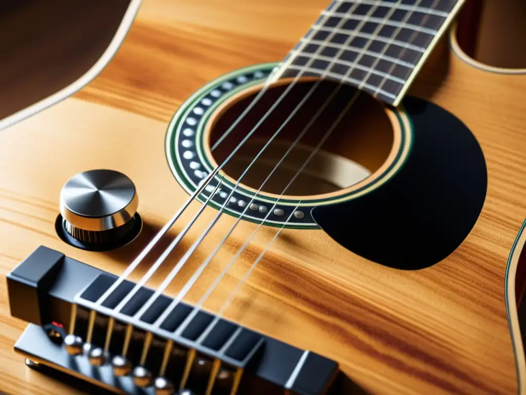 Contraste entre la guitarra acústica tradicional y el controlador MIDI digital, reflejando el impacto de nuevas tecnologías en instrumentos musicales