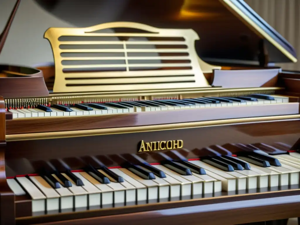 Comparación detallada entre clavicordio antiguo y piano moderno, resaltando la evolución de los antepasados del piano moderno instrumentos musicales