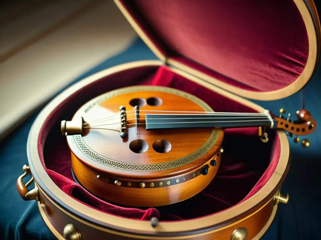 Detalle de una antigua gamba, instrumento musical de gran historia y elegancia en la música clásica