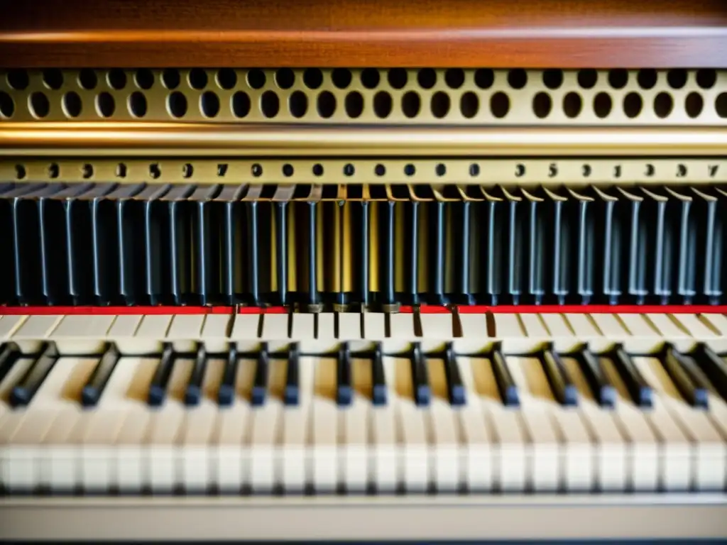 Detalle de artesanía: manos crean música en rollo de piano vintage