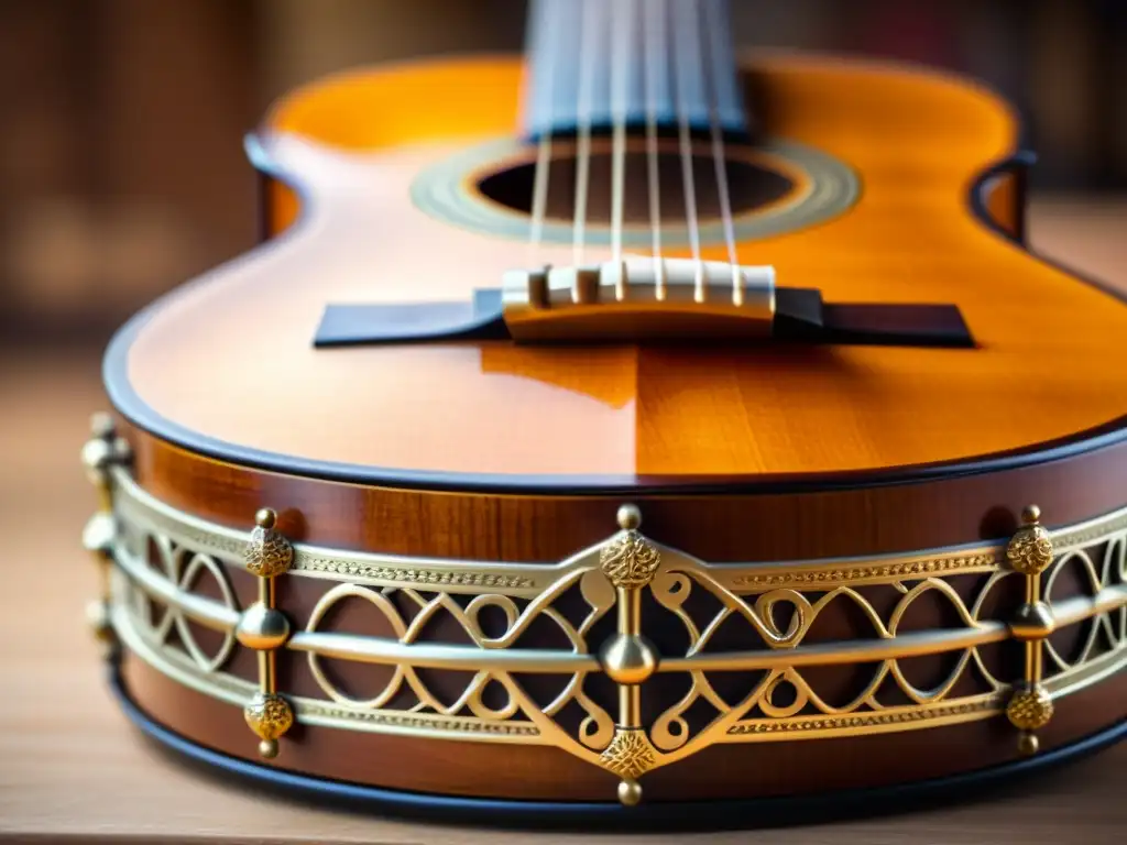 Detalle de clavicémbalo artesanal iluminado, reflejando la importancia del clavicémbalo en la orquesta con su elegancia atemporal