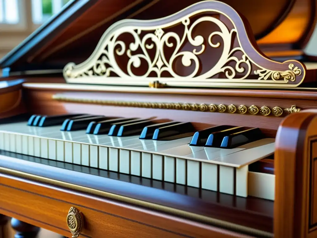 Detalle del clavicémbalo con la importancia del instrumento en la música clásica y orquestal