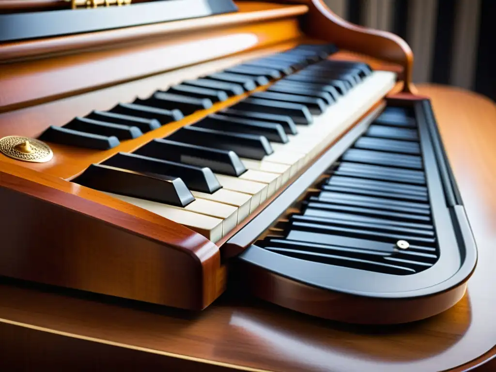 Detalle de un hermoso órgano positivo, evocando tradición y artesanía en la música de cámara