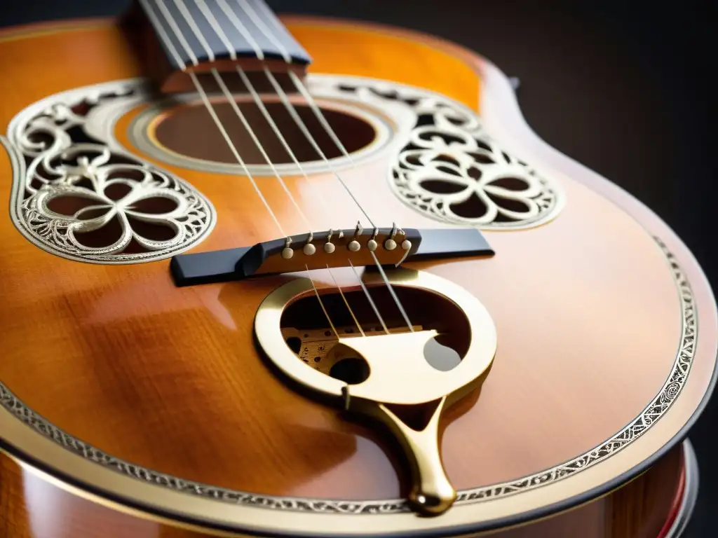 Salterio: Detalles exquisitos y rica historia Detalle de un salterio bellamente elaborado, resaltando la rica historia del instrumento musical y su exquisita artesanía