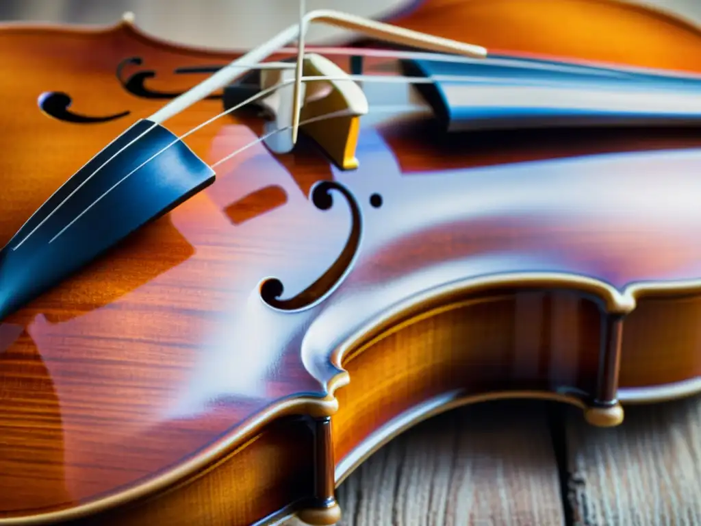 Detalle de un violín desgastado por el uso, resaltando la belleza del desgaste natural en instrumentos musicales