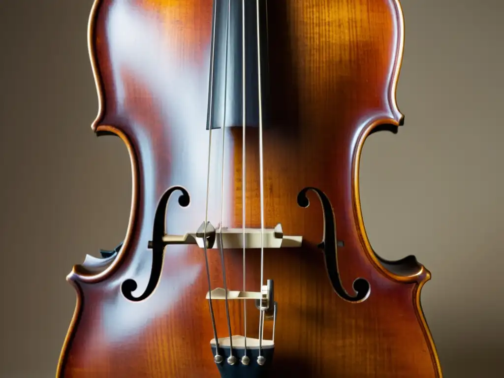 Doble bajo vintage: elegancia atemporal en madera Detalles del contrabajo vintage resaltando la artesanía tradicional y la elegancia atemporal
