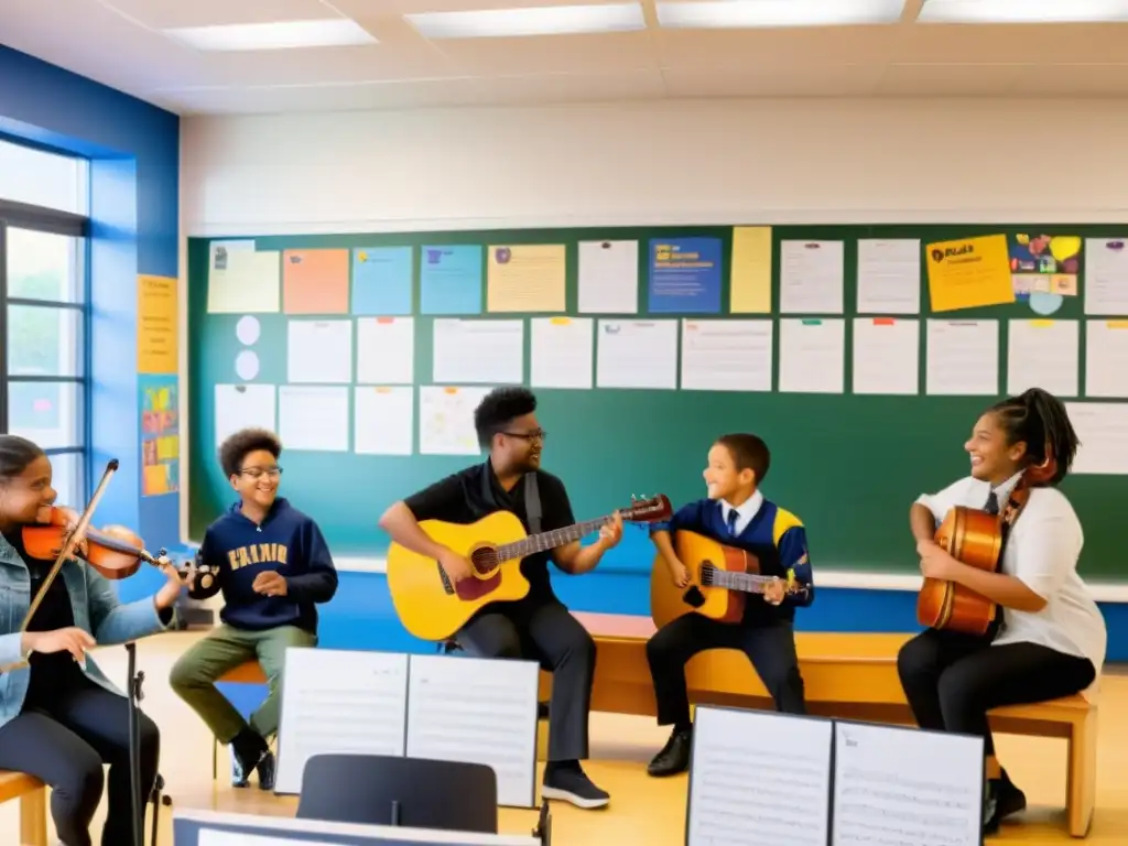 Clase de música inclusiva: diversidad y armonía en acción Diversidad y colaboración en aula de música inclusiva