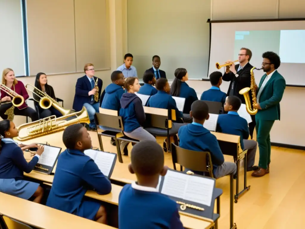 Una emocionante clase de historia y evolución de instrumentos de viento