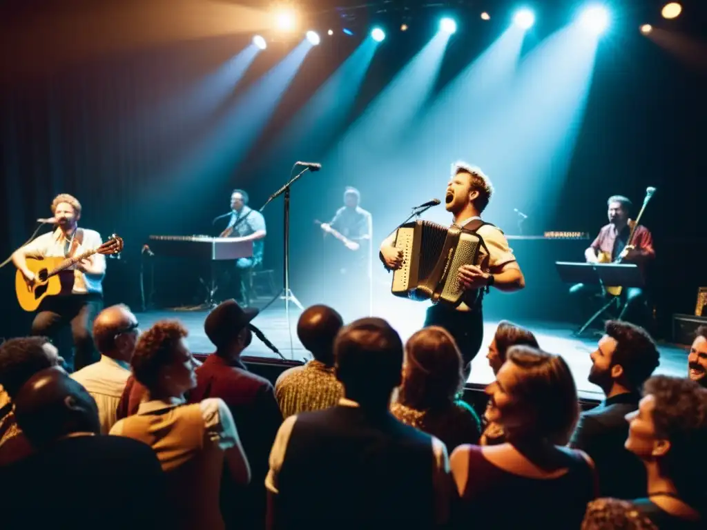 Un emocionante renacimiento del acordeón en el escenario del Indie Folk, con músicos apasionados y una audiencia cautivada