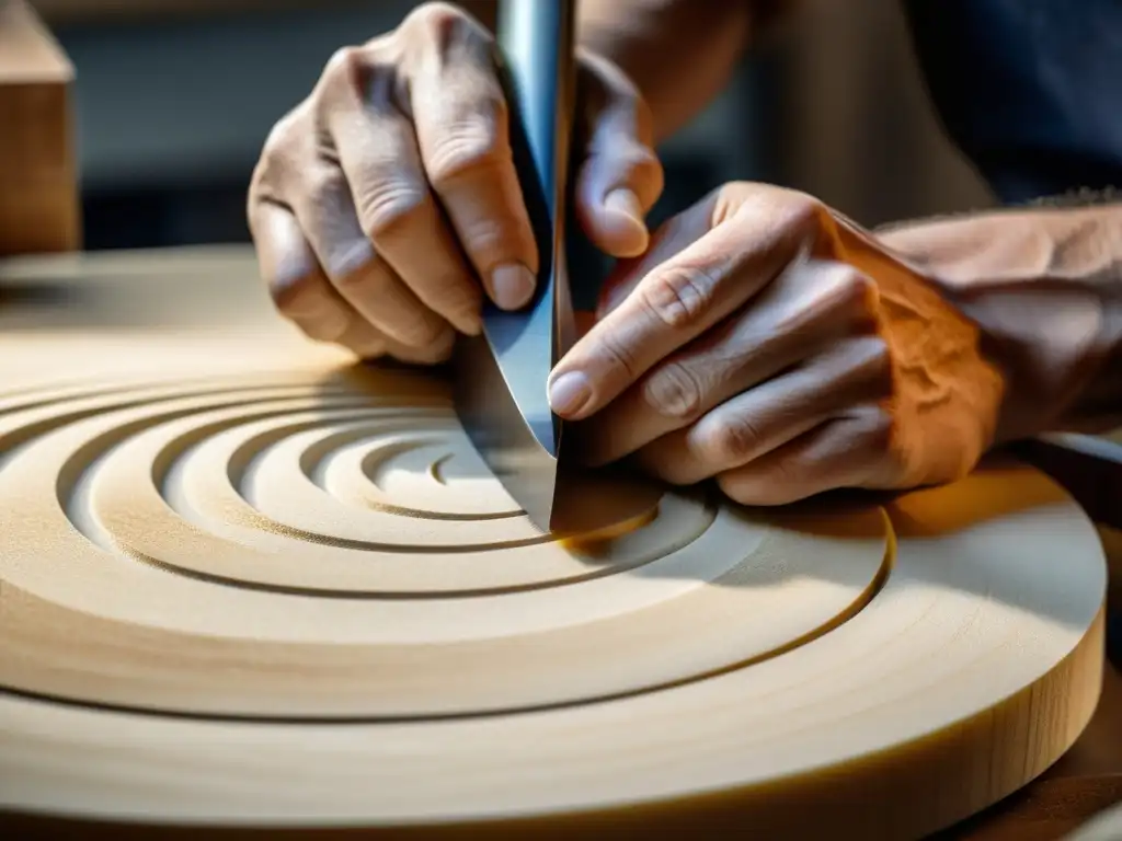 Un luthier da forma a materiales compuestos para un guitarra acústica moderna, mostrando el potencial acústico de estos innovadores materiales