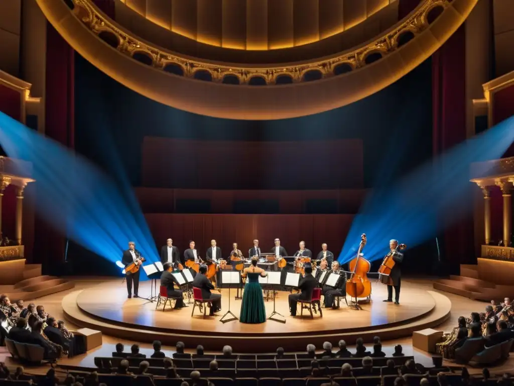 Grupo de músicos de todo el mundo en trajes tradicionales listos para el escenario en las Olimpiadas de la Música Clásica