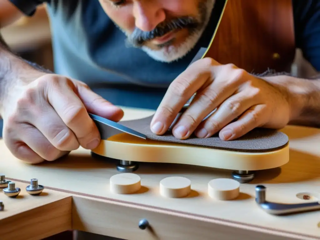 Un luthier crea una guitarra con nuevos materiales, fusionando innovación y tradición en la fabricación de instrumentos musicales