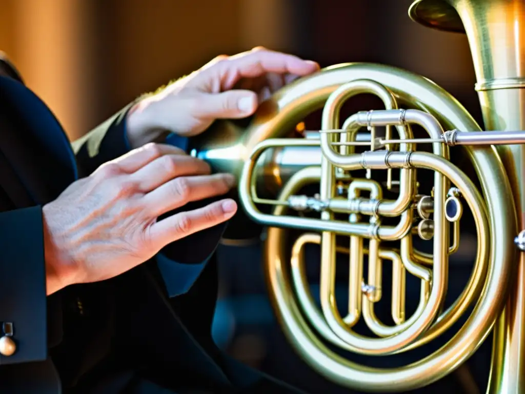 Un hábil músico de tuba ejecuta técnicas de fraseo con maestría, resaltando el arte de este instrumento subestimado