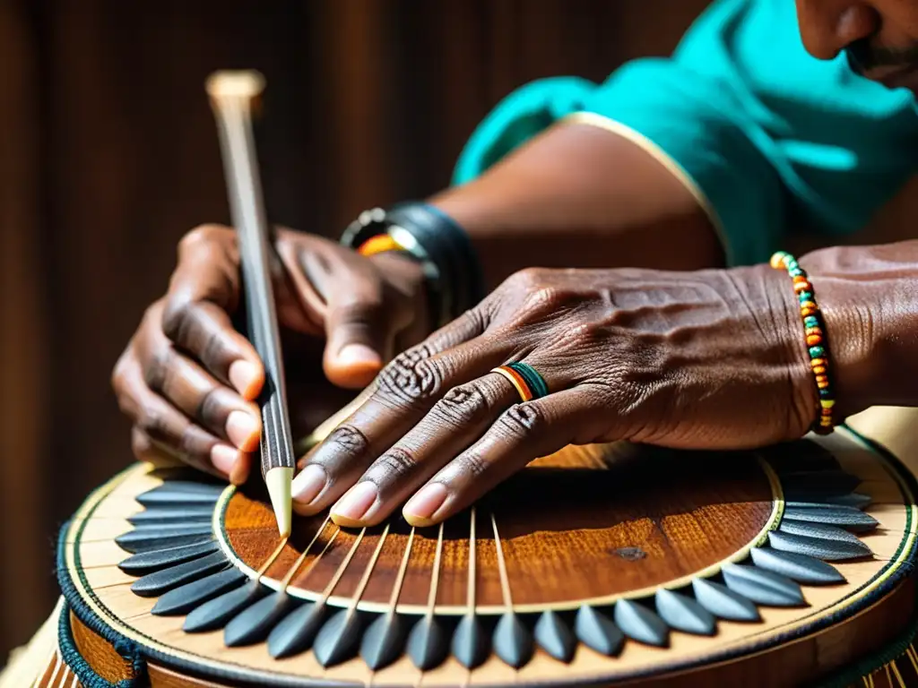 Las hábiles manos de un músico colombiano tocando el tiple muestran la conexión con la rica tradición musical