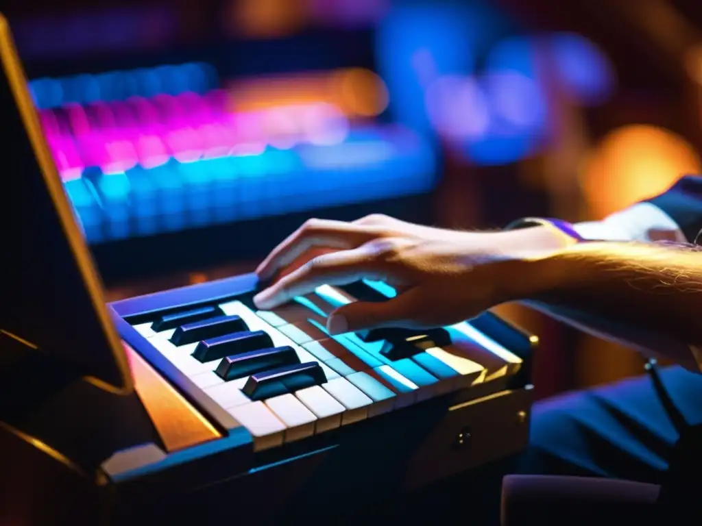 Las hábiles manos de un músico tocando el xilófono en un concierto, creando sonidos envolventes