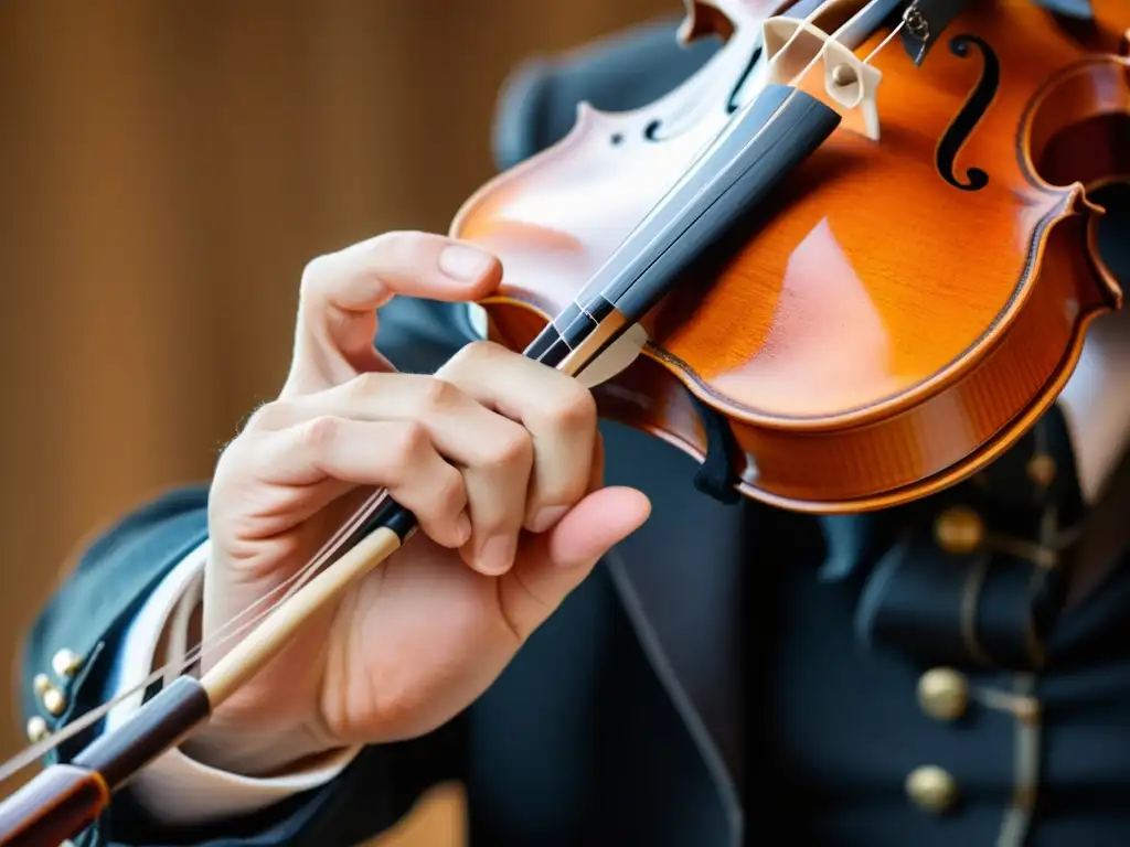 La imagen muestra la destreza de un músico de fiddle irlandés, capturando la tradición del violín en Irlanda con detalle y emoción