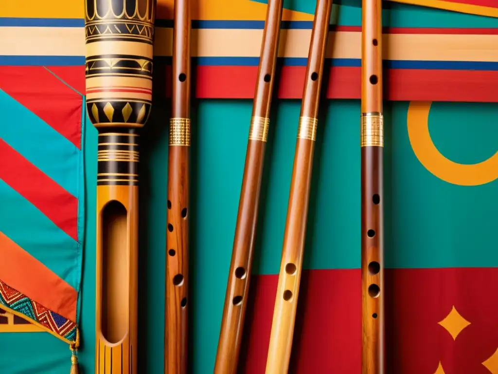 Una imagen documental de alta resolución que captura una diversa gama de instrumentos musicales tradicionales de todo el mundo, destacando la artesanía y la diversidad cultural