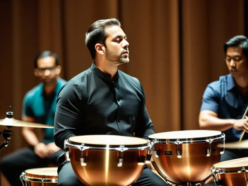 Intensa interpretación de percusión en música de cámara