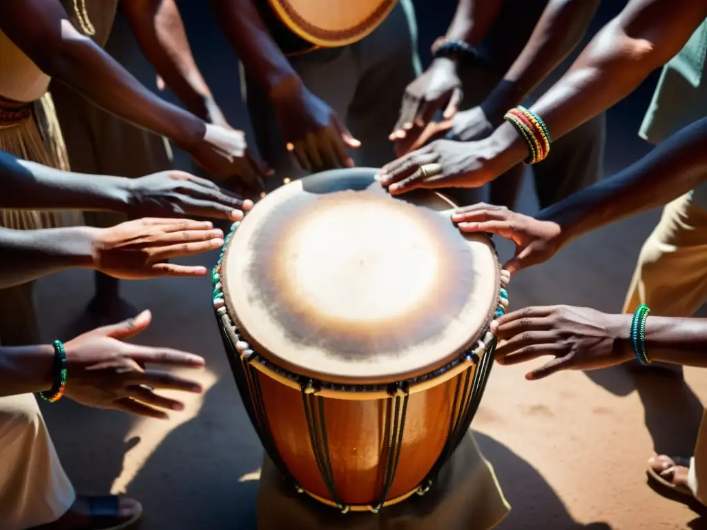 Intensidad y pasión en la percusión africana con técnicas modernas de percusión africana