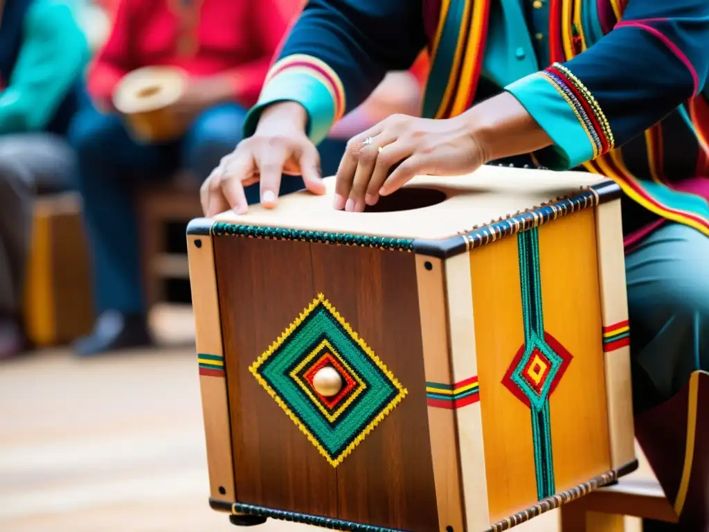 Un intenso espectáculo musical donde se toca un cajón peruano, mostrando la historia y sonido del cajón peruano en su máxima expresión