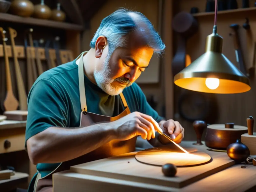 Un luthier artesanal crea instrumentos musicales a mano, desafiando el impacto de la globalización en su taller