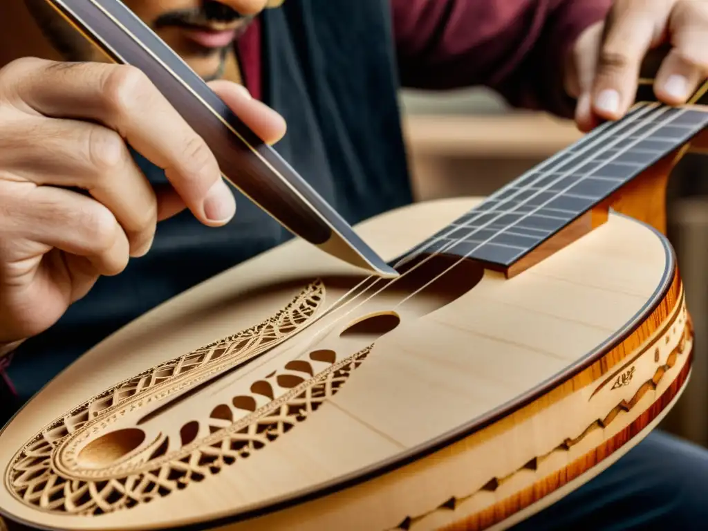 Un luthier experto crea una guitarra clásica con precisión y pasión, mostrando la evolución de las guitarras de cuerdas