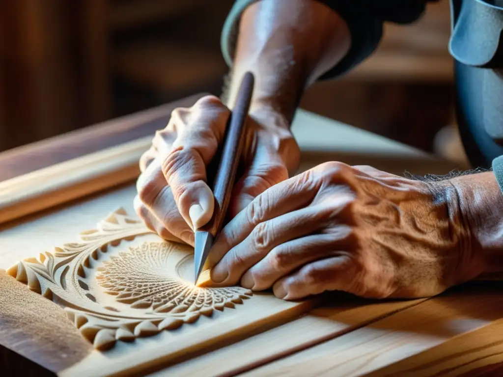 Un luthier experto esculpe con precisión el cuerpo de una Tzouras griega, resaltando la dedicación y la historia de su construcción