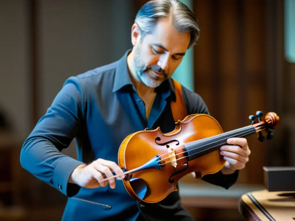 Un luthier experto en restauración de violines centenarios utiliza tecnología de escaneo 3D para capturar cada detalle