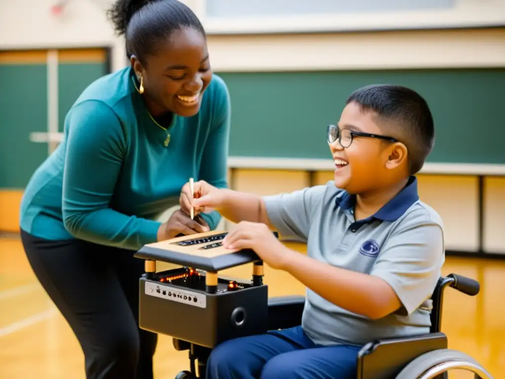 Maestro de música adapta instrumento para estudiante en silla de ruedas, demostrando inclusión y cuidado en la educación musical