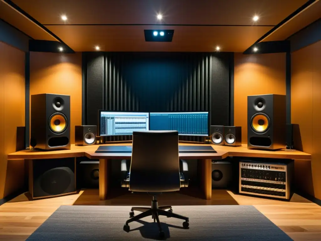 Un moderno estudio casero de alta tecnología para montar home studio tecnología vanguardia