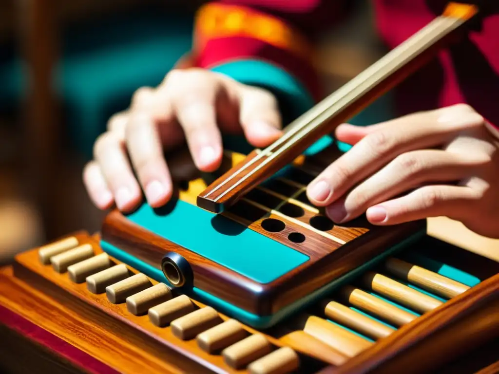 Un músico apasionado toca un xilófono en una aula de música