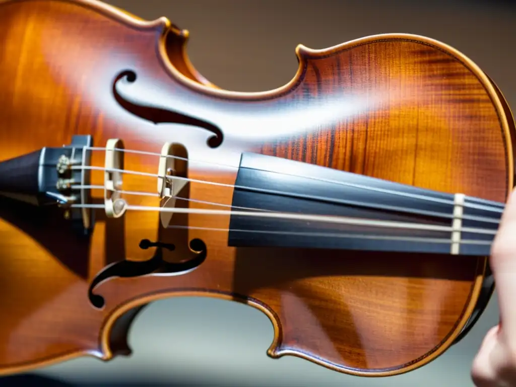 Un músico experto toca un violín Stradivarius, mostrando su sonido único y captivador