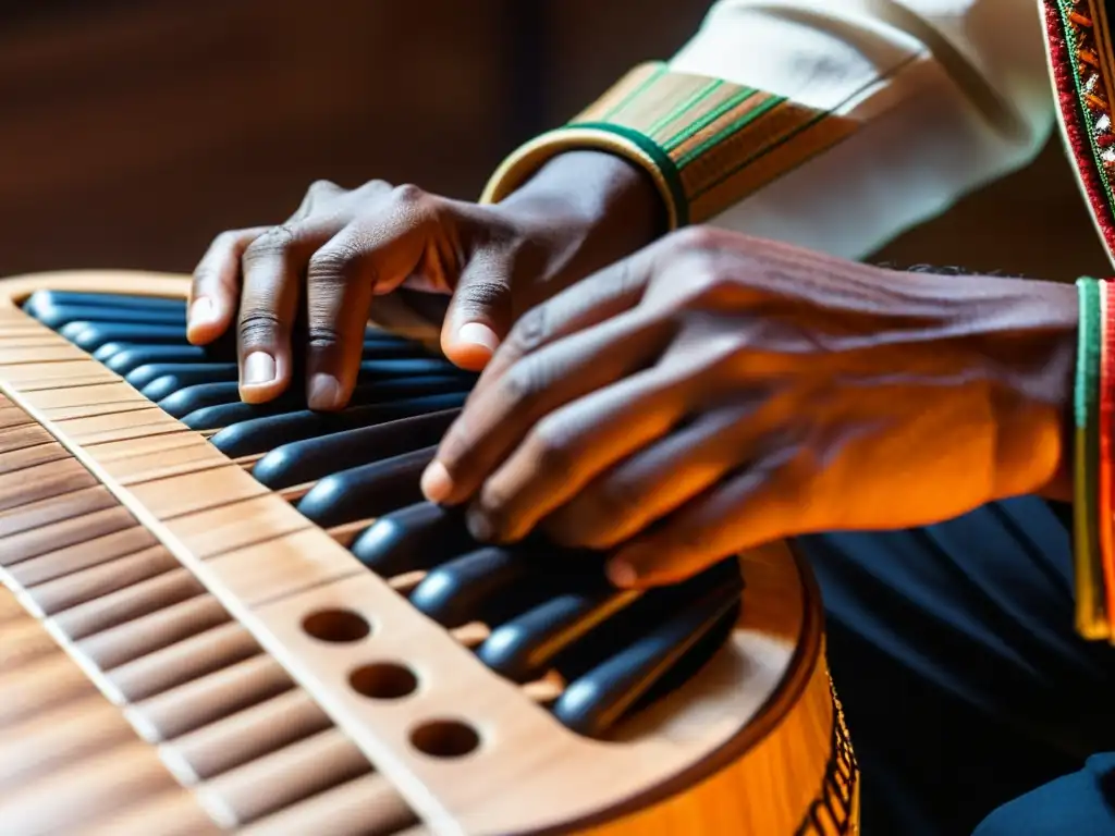 Maestría en el güiro: texturas y ritmos latinos Un músico experto tocando el güiro, mostrando las texturas rítmicas de la música latina