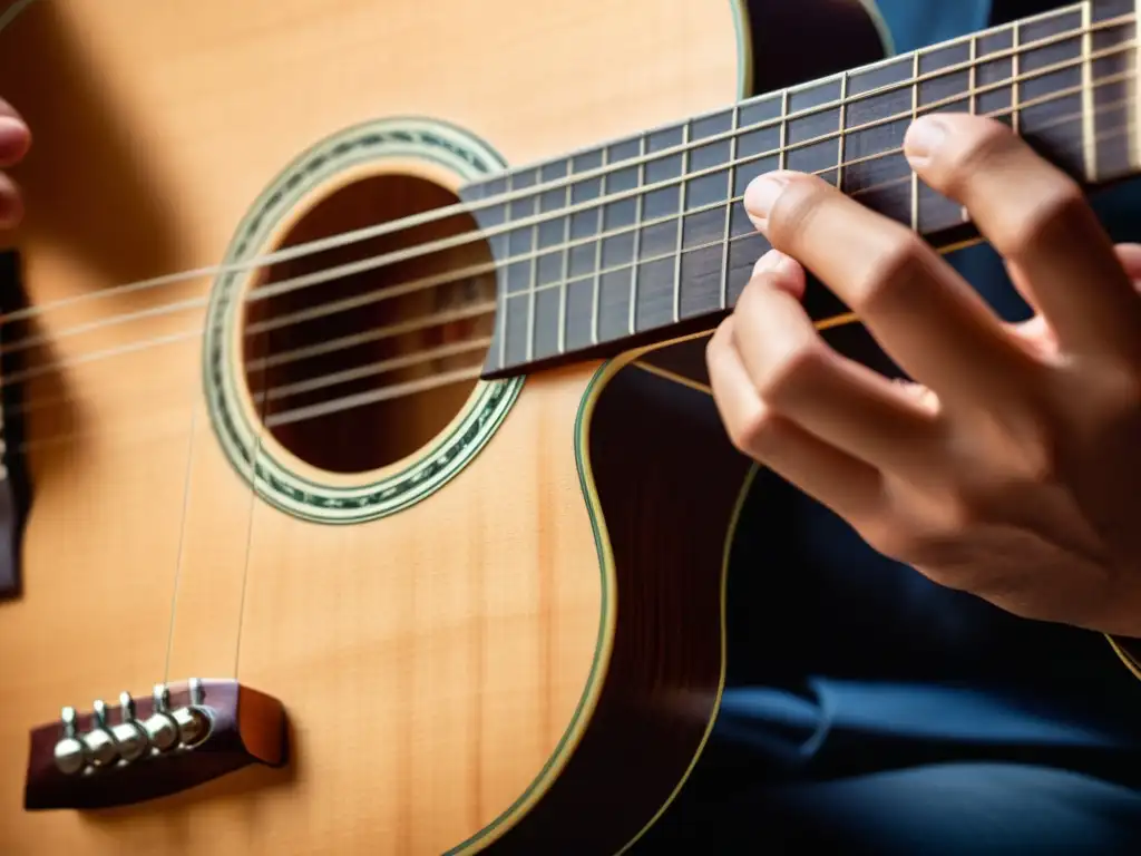 Un músico toca la guitarra siete cuerdas, creando armonías de choro brasileño