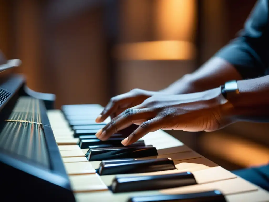 Un músico hábil toca un instrumento con pasión, destacando la educación online para aprender instrumentos