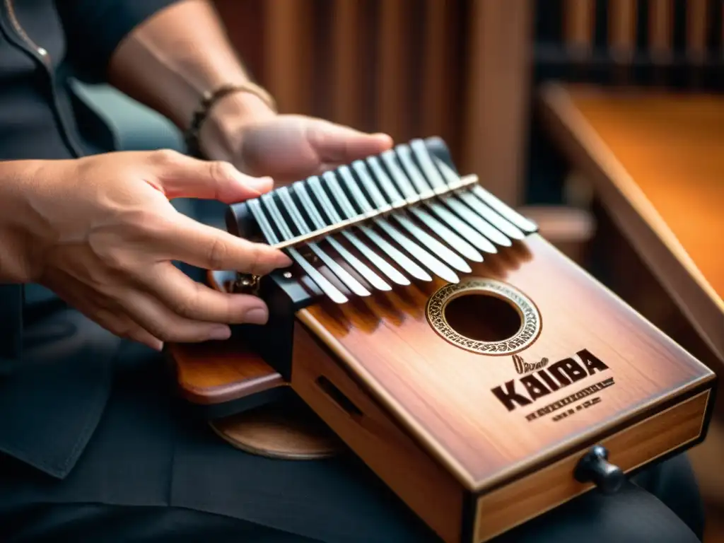 Un músico toca la kalimba en un íntimo escenario indie