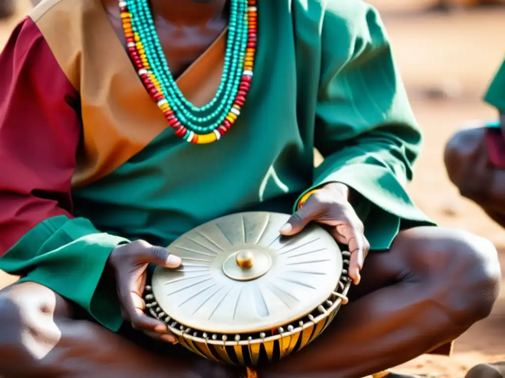 Un músico Shona toca el mbira durante una ceremonia espiritual en Zimbabwe, mostrando la historia y relevancia cultural del mbira africano