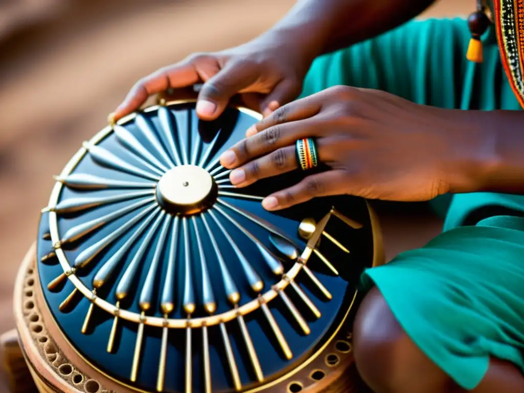 Un músico toca el mbira, mostrando la importancia cultural del instrumento en Zimbabue