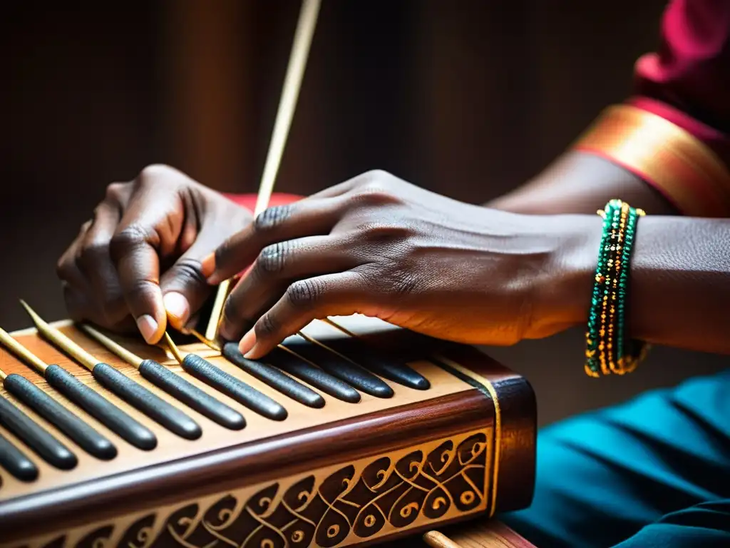 Un músico hábil toca el Timple Canario, mostrando la pasión y destreza del instrumento folclórico