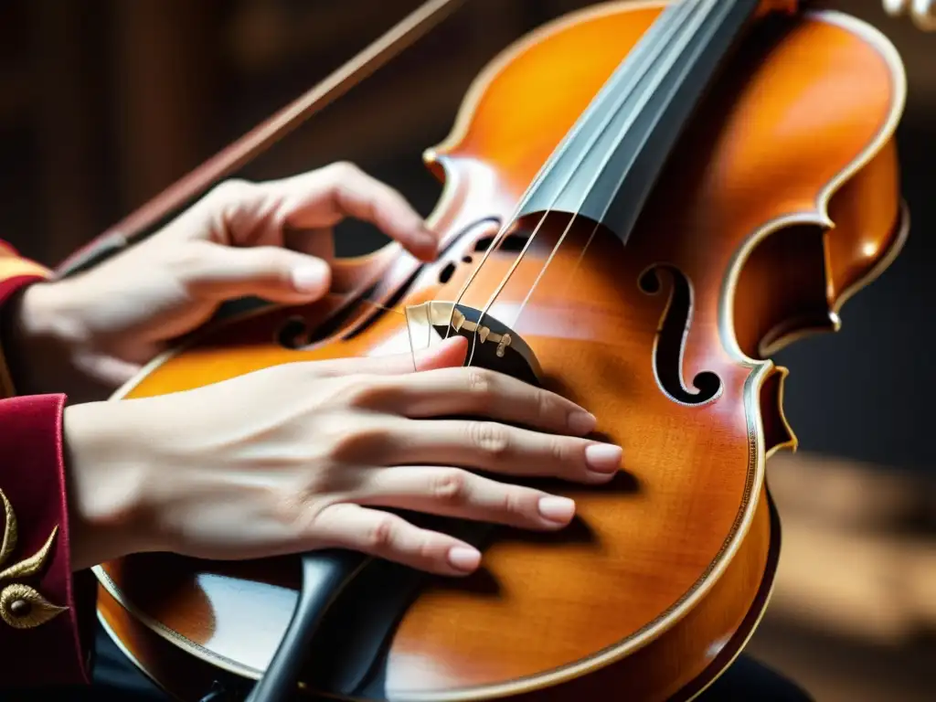 Un músico hábil redescubre la Tiorba en la Música Barroca, plasmando su destreza al pulsar las cuerdas de manera cautivadora